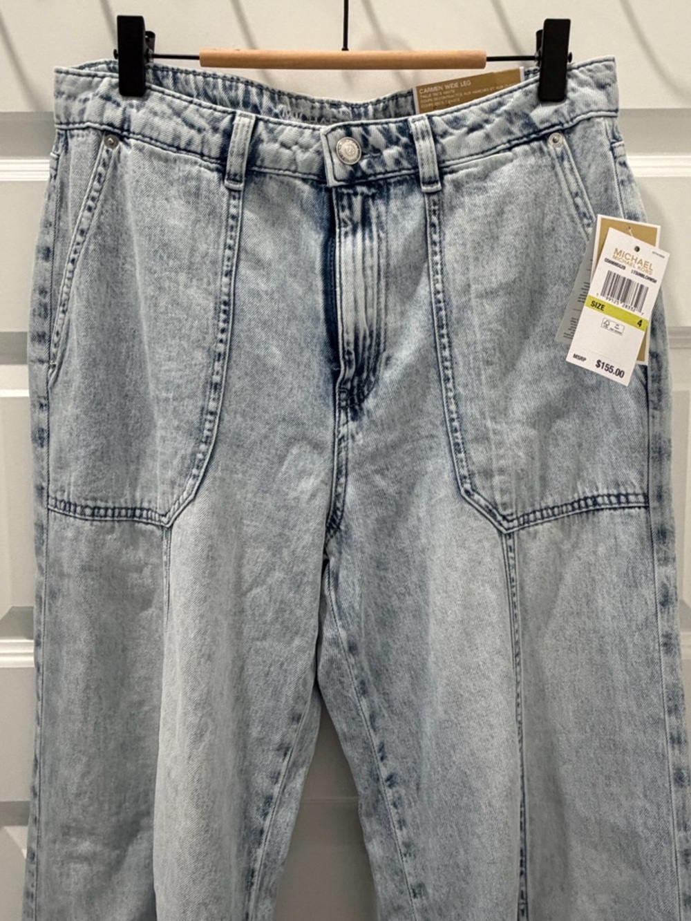 🆕 Michael Kors | Carmen Wide Leg Light Blue Denim Jeans - Size 4.